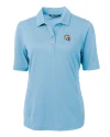 Los Angeles Chargers NFL Helmet Cutter & Buck Virtue Recycled Featherlight Pique Womens Polo Atlas Light Blue Mannequin Thumbnail Image