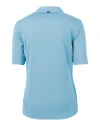 Los Angeles Chargers NFL Helmet Cutter & Buck Virtue Recycled Featherlight Pique Womens Polo Atlas Light Blue Mannequin Back Thumbnail Image