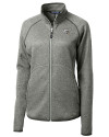 Los Angeles Chargers NFL Helmet Cutter & Buck Mainsail Sweater-Knit Womens Full Zip Jacket Polished Heather Mannequin Thumbnail Image