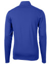 Los Angeles Chargers NFL Helmet Cutter & Buck Virtue Recycled Featherlight Pique Mens Big & Tall Quarter Zip Pullover Tour Blue Mannequin Back Thumbnail Image