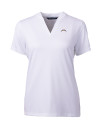 Los Angeles Chargers Cutter & Buck Forge Recycled Four-Way Stretch Heathered Womens Blade Top White Mannequin Thumbnail Image