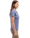Los Angeles Chargers NFL Helmet Cutter & Buck Forge Recycled Four-Way Stretch Heathered Womens Blade Top Indigo Heather Side Thumbnail Image