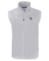 Los Angeles Chargers NFL Helmet Cutter & Buck Charter Recycled Packable Mens Big & Tall Full Zip Vest Polished Medium Gray Mannequin Thumbnail Image