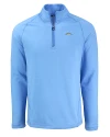 Los Angeles Chargers Cutter & Buck Peshastin Recycled GridFleece Mens Half Zip Pullover​ Atlas Heather Mannequin Thumbnail Image