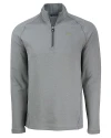 Los Angeles Chargers Cutter & Buck Peshastin Recycled GridFleece Mens Half Zip Pullover​ Elemental Grey Heather Mannequin Thumbnail Image