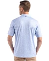 Los Angeles Chargers Cutter & Buck Pike Recycled Flora Print Mens Big & Tall Polo Atlas Light Blue Back Thumbnail Image