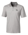 Los Angeles Chargers NFL Helmet Cutter & Buck Forge Tonal Stripe Stretch Mens Big and Tall Polo Polished Medium Gray Mannequin Thumbnail Image