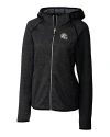 Los Angeles Chargers NFL Helmet Cutter & Buck Mainsail Sweater-Knit Womens Full Zip Hooded Jacket Charcoal Heather Mannequin Thumbnail Image