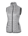 Los Angeles Chargers Cutter & Buck Rainier Recycled Insulated Puffer Womens Full Zip Vest Polished Medium Gray Mannequin Thumbnail Image