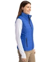 Los Angeles Chargers NFL Helmet Cutter & Buck Rainier Recycled Insulated Puffer Womens Full Zip Vest Royal Side Thumbnail Image