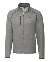 Los Angeles Chargers NFL Helmet Cutter & Buck Mainsail Sweater-Knit Mens Full Zip Jacket Polished Heather Mannequin Thumbnail Image