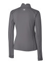 Los Angeles Chargers Cutter & Buck Traverse Recycled Smooth Stretch Womens Quarter Zip Pullover Elemental Grey Mannequin Back Thumbnail Image