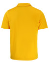 Los Angeles Chargers NFL Helmet Cutter & Buck Prospect Recycled Featherlight Stretch Mens Polo College Gold Mannequin Back Thumbnail Image