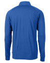 Los Angeles Chargers Cutter & Buck Adapt Recycled Soft Knit Stretch  Mens Quarter Zip Pullover Tour Blue Mannequin Back Thumbnail Image