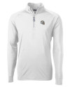 Los Angeles Chargers NFL Helmet Cutter & Buck Adapt Recycled Soft Knit Stretch  Mens Quarter Zip Pullover White Mannequin Thumbnail Image