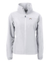 Los Angeles Chargers Cutter & Buck Charter Recycled Packable Womens Full Zip Jacket Polished Medium Gray Mannequin Thumbnail Image