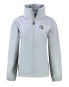 View image 3: Los Angeles Chargers NFL Helmet Cutter & Buck Charter Recycled Packable Womens Full Zip Jacket Polished Medium Gray Mannequin