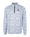 Los Angeles Chargers NFL Helmet Cutter & Buck Traverse Recycled Smooth Stretch Mens Big & Tall Camo Quarter Zip Pullover Charcoal Mannequin Thumbnail Image