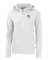 Los Angeles Chargers NFL Helmet Cutter & Buck Daybreak Recycled Womens Half Zip Hooded Pullover White Mannequin Thumbnail Image
