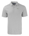 Los Angeles Chargers Cutter & Buck Forge Recycled Double Stripe Four-Way Stretch Mens Polo Polished/White Mannequin Thumbnail Image