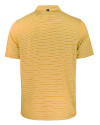 Los Angeles Chargers NFL Helmet Cutter & Buck Forge Recycled Double Stripe Four-Way Stretch Mens Polo College Gold/White Mannequin Back Thumbnail Image