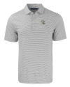 Los Angeles Chargers NFL Helmet Cutter & Buck Forge Recycled Double Stripe Four-Way Stretch Mens Polo Polished/White Mannequin Thumbnail Image