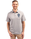 UC Davis Alumni Cutter & Buck Forge Recycled Four-Way Stretch Mens Polo Polished Medium Gray Front Thumbnail Image