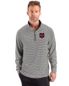 Arkansas State Red Wolves Cutter & Buck Forge Recycled Double Stripe Four-Way Stretch Mens Quarter Zip Pullover Black/White Front Thumbnail Image