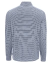 Navy Midshipmen Cutter & Buck Forge Recycled Double Stripe Four-Way Stretch Mens Quarter Zip Pullover Navy Blue/White Mannequin Back Thumbnail Image