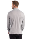 Bethune-Cookman Wildcats Cutter & Buck Forge Recycled Double Stripe Four-Way Stretch Mens Quarter Zip Pullover Polished/White Back Thumbnail Image