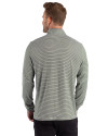 Florida A&M Rattlers - Cutter & Buck Forge Recycled Double Stripe Four-Way Stretch Mens Quarter Zip Pullover Hunter/White Back Thumbnail Image