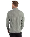 Baylor Bears Cutter & Buck Forge Recycled Double Stripe Four-Way Stretch Mens Quarter Zip Pullover Hunter/White Back Thumbnail Image