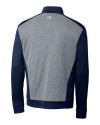 Michigan Wolverines Cutter & Buck Replay Half-Zip Liberty Navy Mannequin Back Thumbnail Image