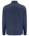 View image 3: Navy Midshipmen Cutter & Buck Forge Recycled Four-Way Stretch Mens Quarter Zip Pullover Dark Navy Blue Heather Mannequin Back