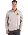 Bryant University Bulldogs Cutter & Buck Forge Recycled Four-Way Stretch Mens Quarter Zip Pullover Polished Heather Front Thumbnail Image