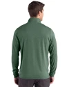 View image 6: Colorado State Rams - Cutter & Buck Forge Recycled Four-Way Stretch Mens Quarter Zip Pullover Dark Hunter Heather Back