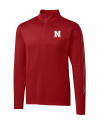 Nebraska Cornhuskers Cutter & Buck Pennant Sport Half Zip Cardinal Red Mannequin Thumbnail Image