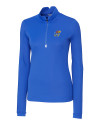 Kansas Jayhawks Cutter & Buck Traverse Stretch Eco Quarter Zip Womens Pullover Chelan Blue Mannequin Thumbnail Image