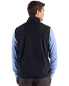 UNLV Rebels Cutter & Buck Hunts Point Recycled Fleece Mens Hybrid Full Zip Vest Black Back Thumbnail Image