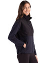 Clark Atlanta Panthers Cutter & Buck Hunts Point Recycled Fleece Womens Hybrid Full Zip Jacket Black Side 1 Thumbnail Image