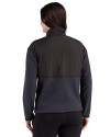 Air Force Falcons Cutter & Buck Hunts Point Recycled Fleece Womens Hybrid Full Zip Jacket Black Back Thumbnail Image