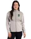 Dartmouth Big Green Cutter & Buck Hunts Point Recycled Fleece Womens Hybrid Full Zip Jacket Polished Medium Gray Front Thumbnail Image