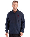 St Johns Red Storm Cutter & Buck Hunts Point Recycled Fleece Mens Hybrid Full Zip Jacket
 Navy Blue Front Thumbnail Image