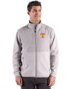 Tennessee Volunteers Cutter & Buck Hunts Point Recycled Fleece Mens Hybrid Full Zip Jacket
 Polished Medium Gray Front Thumbnail Image