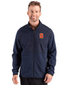 Syracuse Orange Cutter & Buck Hunts Point Recycled Fleece Mens Hybrid Full Zip Jacket
 Navy Blue Front Thumbnail Image