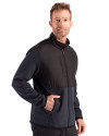 Dartmouth Big Green Cutter & Buck Hunts Point Recycled Fleece Mens Hybrid Full Zip Jacket
 Black Side Thumbnail Image