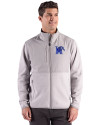 Memphis Tigers Cutter & Buck Hunts Point Recycled Fleece Mens Hybrid Full Zip Jacket
 Polished Medium Gray Front Thumbnail Image
