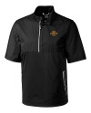 Iowa State Cyclones Cutter & Buck Fairway Short-Sleeve Half-Zip Jacket Black Mannequin Thumbnail Image