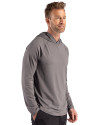 Charlotte 49ers Cutter & Buck Prospect Recycled Featherlight Stretch Mens Big & Tall Hooded Pullover Elemental Grey Side Thumbnail Image