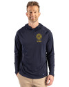 UC Davis Alumni Cutter & Buck Prospect Recycled Featherlight Stretch Mens Big & Tall Hooded Pullover Navy Blue Front Thumbnail Image